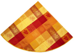 French Jacquard tablecloth, Teflon (Lourmarin. yellow x red) - Click Image to Close